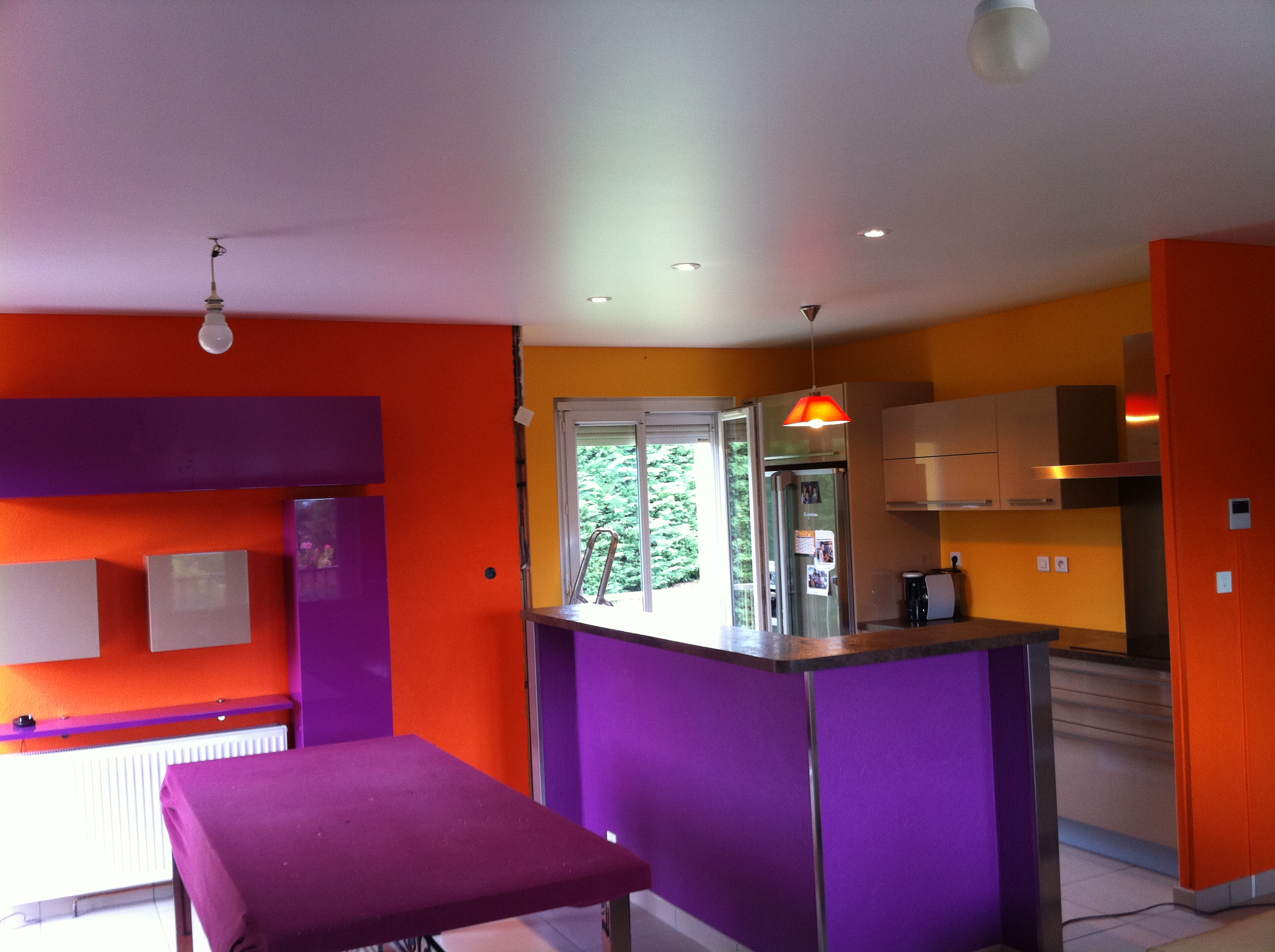plafond-tendu Plafond tendu avec spot
